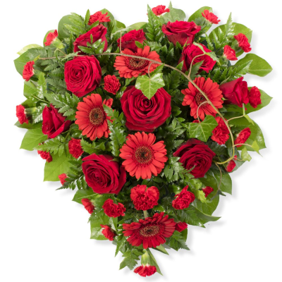 Heart Shaped Tribute | Buttercups & Daisies Florist Birmingham - Heart Shaped Tribute, handcrafted funeral flowers in Birmingham.