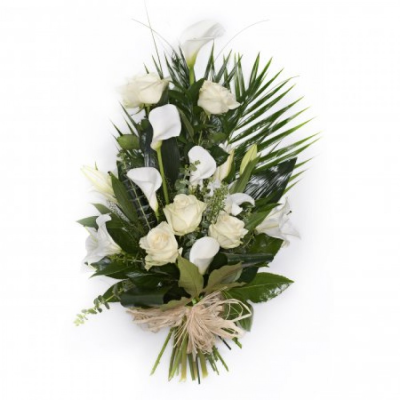 Modern Tied Sheaf | Buttercups & Daisies Florist Birmingham - Modern Tied Sheaf, funeral tribute from our Birmingham florist.