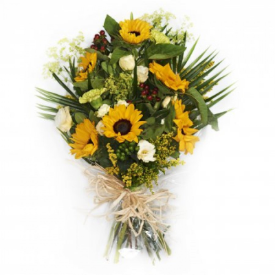 Traditional tied sheaf | Buttercups & Daisies Florist Birmingham - Traditional tied sheaf, handcrafted funeral flowers in Birmingham.