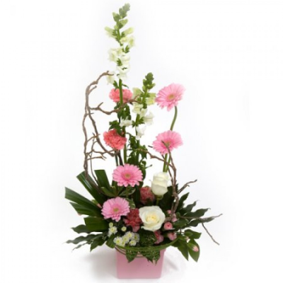 It's a Girl | Buttercups & Daisies Florist Birmingham - It's a Girl flower arrangement, handmade by our Birmingham florist.