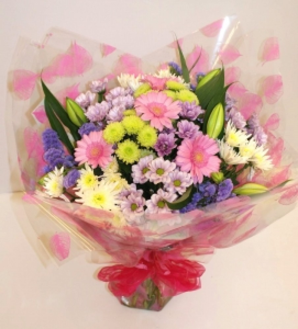 Hand Tied Bouquet - Pink Product Image