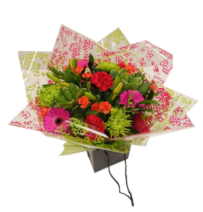 Vibrant Handtied | Buttercups & Daisies Florist Birmingham - Vibrant Handtied, flower arrangement from our Birmingham florist.