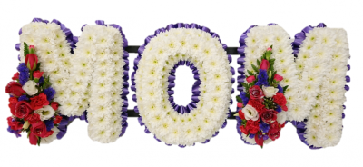 Mom Funeral Tribute (Purples & cerise) | Buttercups & Daisies Florist Birmingham - Mom Funeral Tribute (Purples from our Birmingham florist.