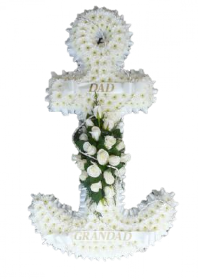 Anchor Funeral Tribute | Buttercups & Daisies Florist Birmingham - Anchor funeral flowers delivered by Buttercups and Daisies florist
