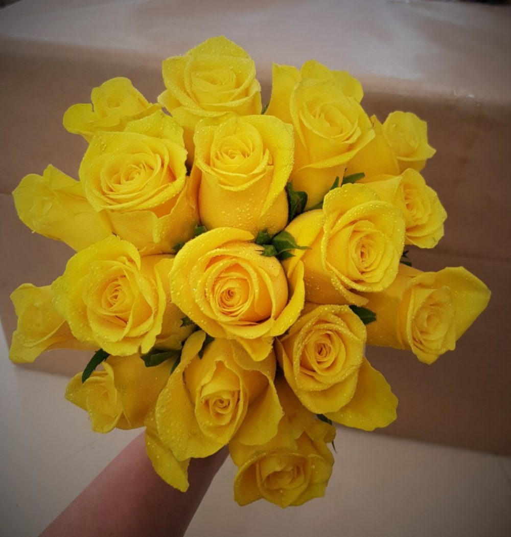 Compact Rose Bride Posy (Yellow) Product Image