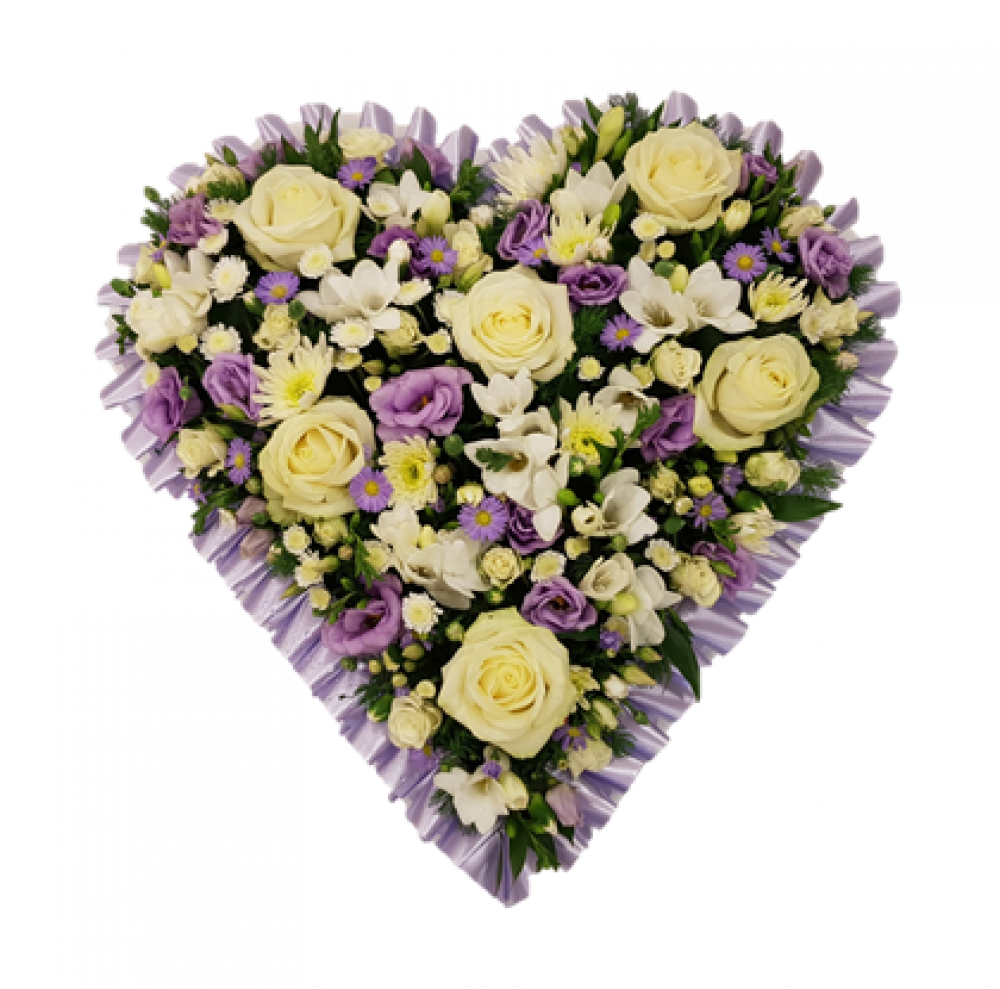 Lilac and white heart Product Image