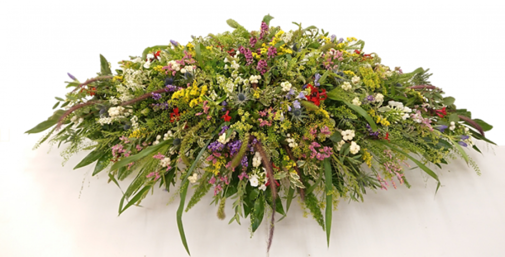Wild garden casket spray Product Image