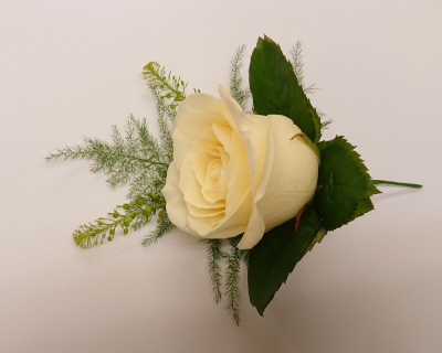 White Avalanche Rose Buttonhole | Buttercups & Daisies Florist Birmingham - White Avalanche Rose, wedding flowers from our Birmingham florist.