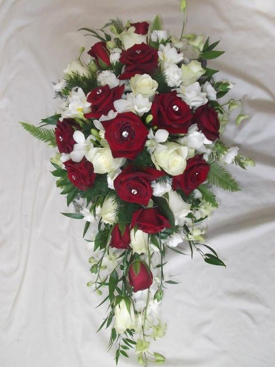 Rose & Orchid Shower Bridal Bouquet | Buttercups & Daisies Florist Birmingham - Rose & Orchid Shower Bridal from our Birmingham florist.