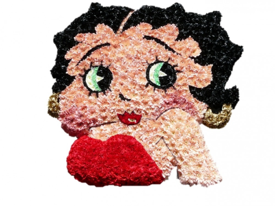Betty Boop Funeral Tribute | Buttercups & Daisies Florist Birmingham - Betty Boop funeral tribute by Buttercups & Daisies Birmingham