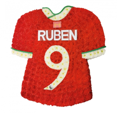 Liverpool Football Shirt | Buttercups & Daisies Florist Birmingham - Liverpool football shirt tribute delivered in birmingham buttercups