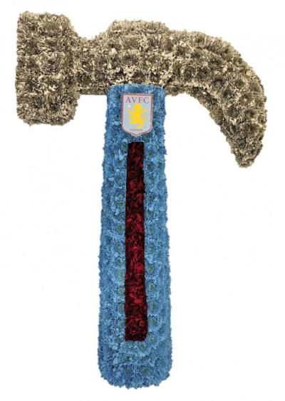 Hammer (Aston Villa) | Buttercups & Daisies Florist Birmingham - Hammer funeral tribute in flowers made by buttercups and daisies