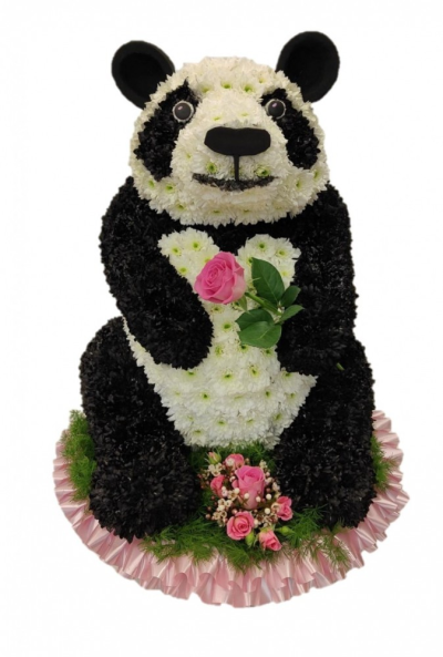 Panda funeral tribute | Buttercups & Daisies Florist Birmingham - Panda funeral tribute, handcrafted funeral flowers in Birmingham.