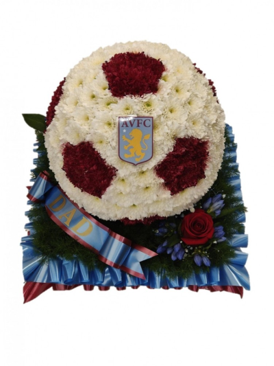 Football Tribute 3D (villa) | Buttercups & Daisies Florist Birmingham - Football Tribute 3D (villa) from our Birmingham florist.