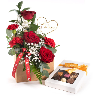 Love Letter with Chocs | Buttercups & Daisies Florist Birmingham - Love Letter with Chocs, handcrafted by our Birmingham florist.