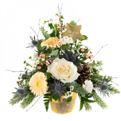 Tinsel Town | Buttercups & Daisies Florist Birmingham - Tinsel Town flower arrangement, handcrafted by our Birmingham florist.