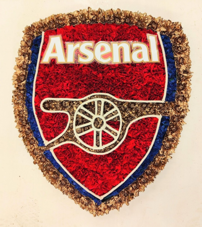 Arsenal Badge funeral tribute | Buttercups & Daisies Florist Birmingham - Arsenal Badge funeral, funeral tribute from our Birmingham florist.