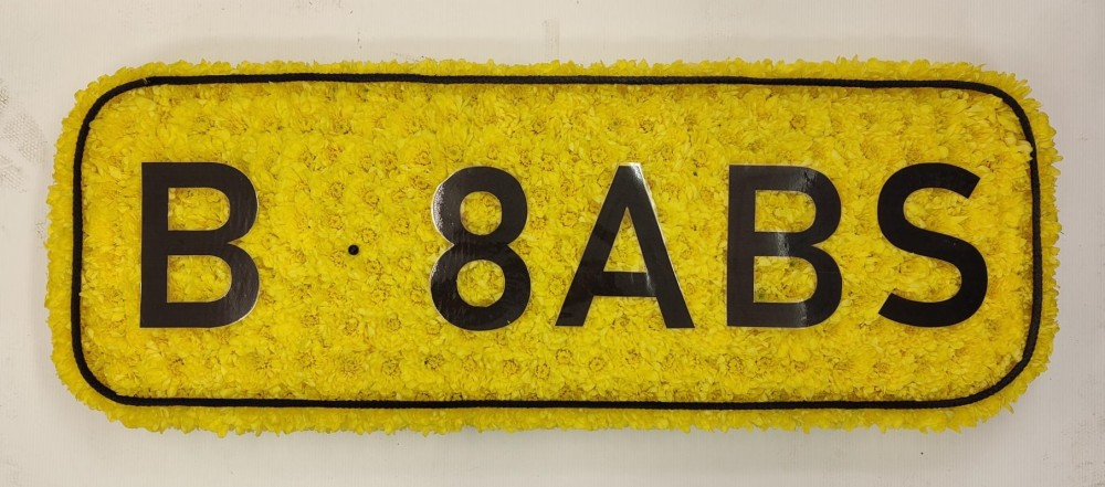 Rear Number plate funeral tribute Product Image