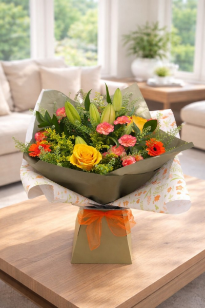 Sunshine Bloom Hand-Tied Bouquet | Buttercups & Daisies Florist Birmingham - Sunshine Bloom Hand-Tied, funeral tribute from our Birmingham florist.