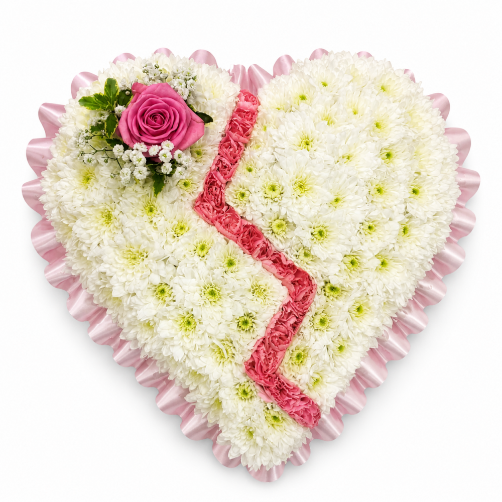 Pink Broken Heart Funeral Tribute Product Image