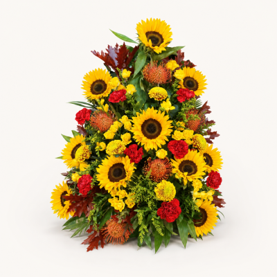 Sunflower Pedestal Arrangement | Buttercups & Daisies Florist Birmingham - Sunflower Pedestal, funeral tribute from our Birmingham florist.